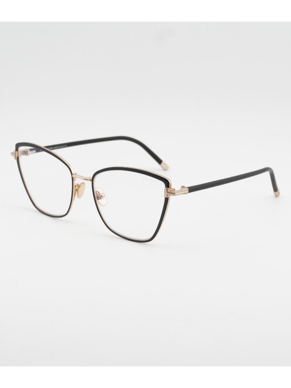 Tom Ford FT5740-B 001 Eyeglasses Black Enamel 54mm Square Frame